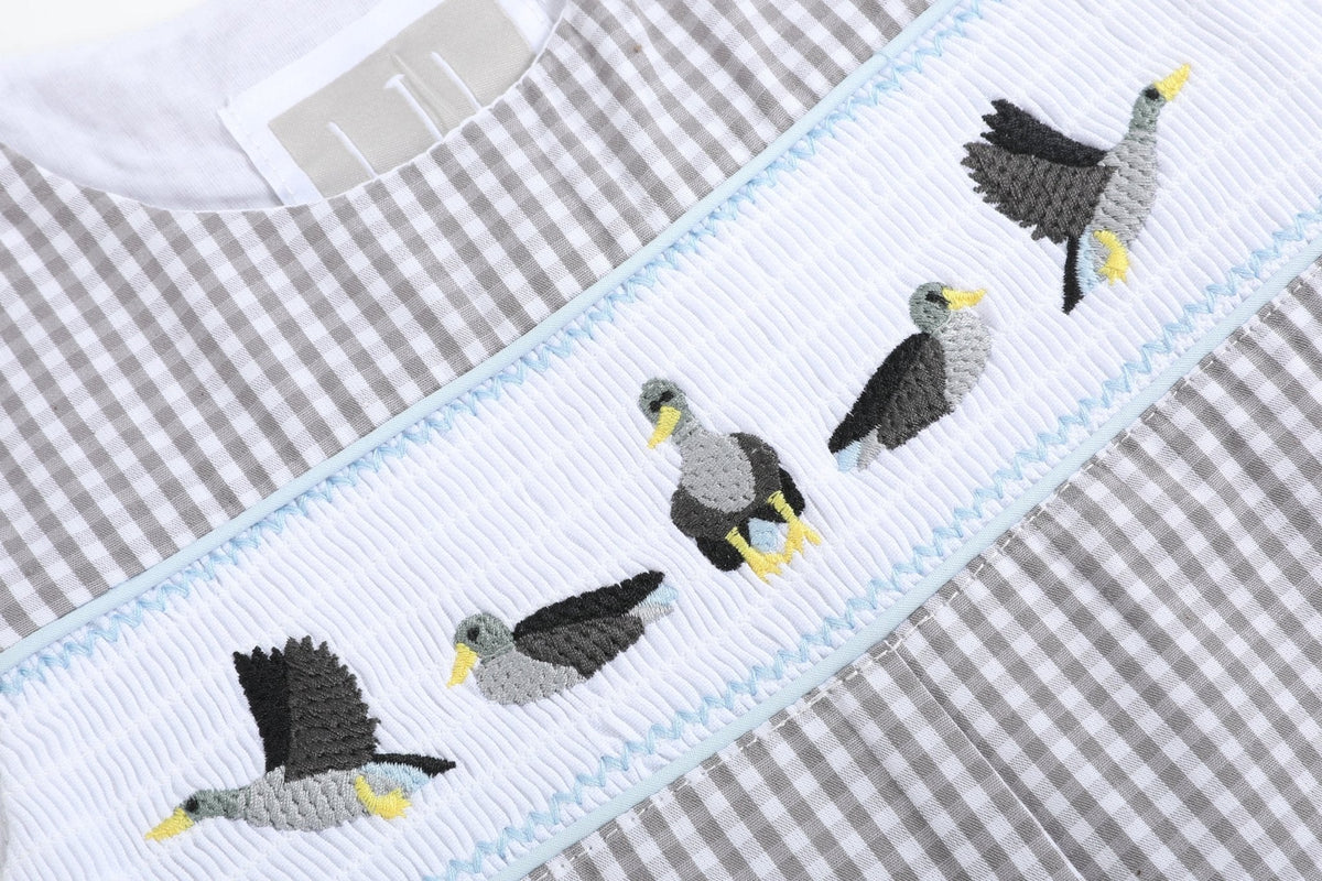 Light Gray Mallard Smocked Longall