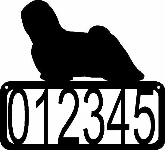 Lhasa Apso Dog House Address Sign