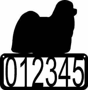 Maltese Dog House Address Sign