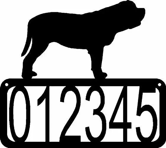 Mastiff Dog House Address Sign