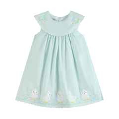 Misty Blue Fuzzy Chickies Dress