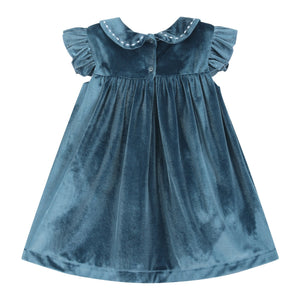 Navy Velvet Holiday Dress