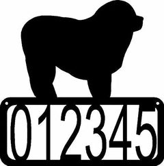 Old English Sheepdog Dog House Address Sign