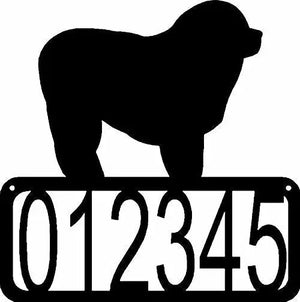 Old English Sheepdog Dog House Address Sign