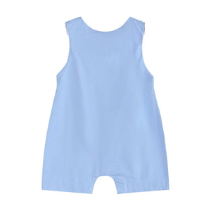Periwinkle Blue Crosses Smocked Jon Jon