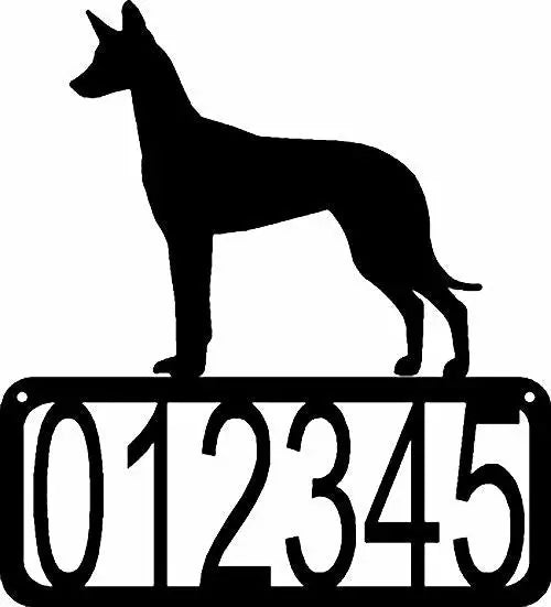Pharaoh Hound Dog House Address Sign
