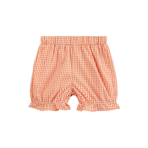Pink and Orange Gingham Boo Smocked Dress and Bloomer Set