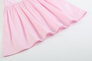 Pink Bunny Ruffle Shoulder Dress