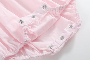 Pink Christmas Smocked Bubble Romper