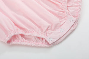 Pink Strawberry Vine Smocked Bubble Romper