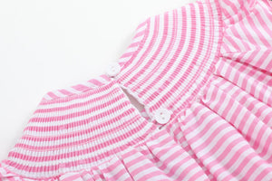 Pink Stripe Smocked Watermelon Dress