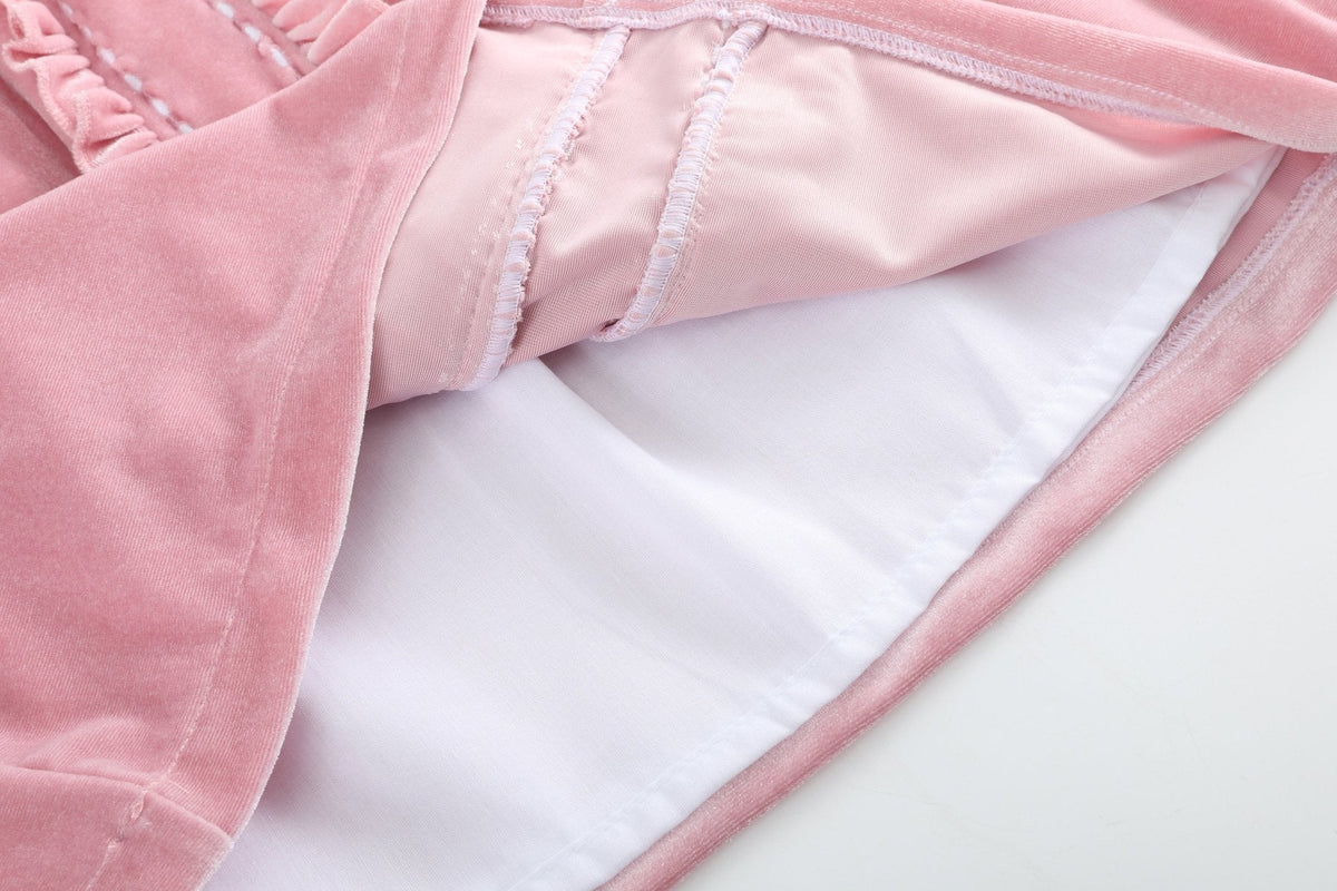 Pink Velvet Holiday Dress