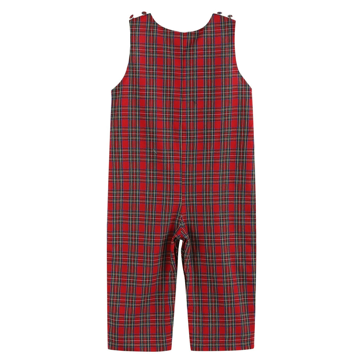 Red Christmas Plaid Santa Yoke Longall