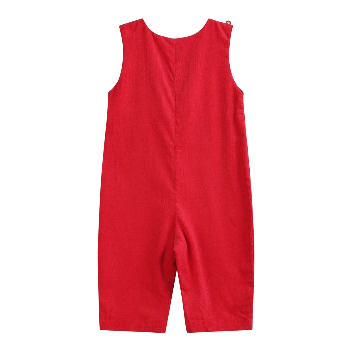Red Corduroy Mistletoe Smocked Longall