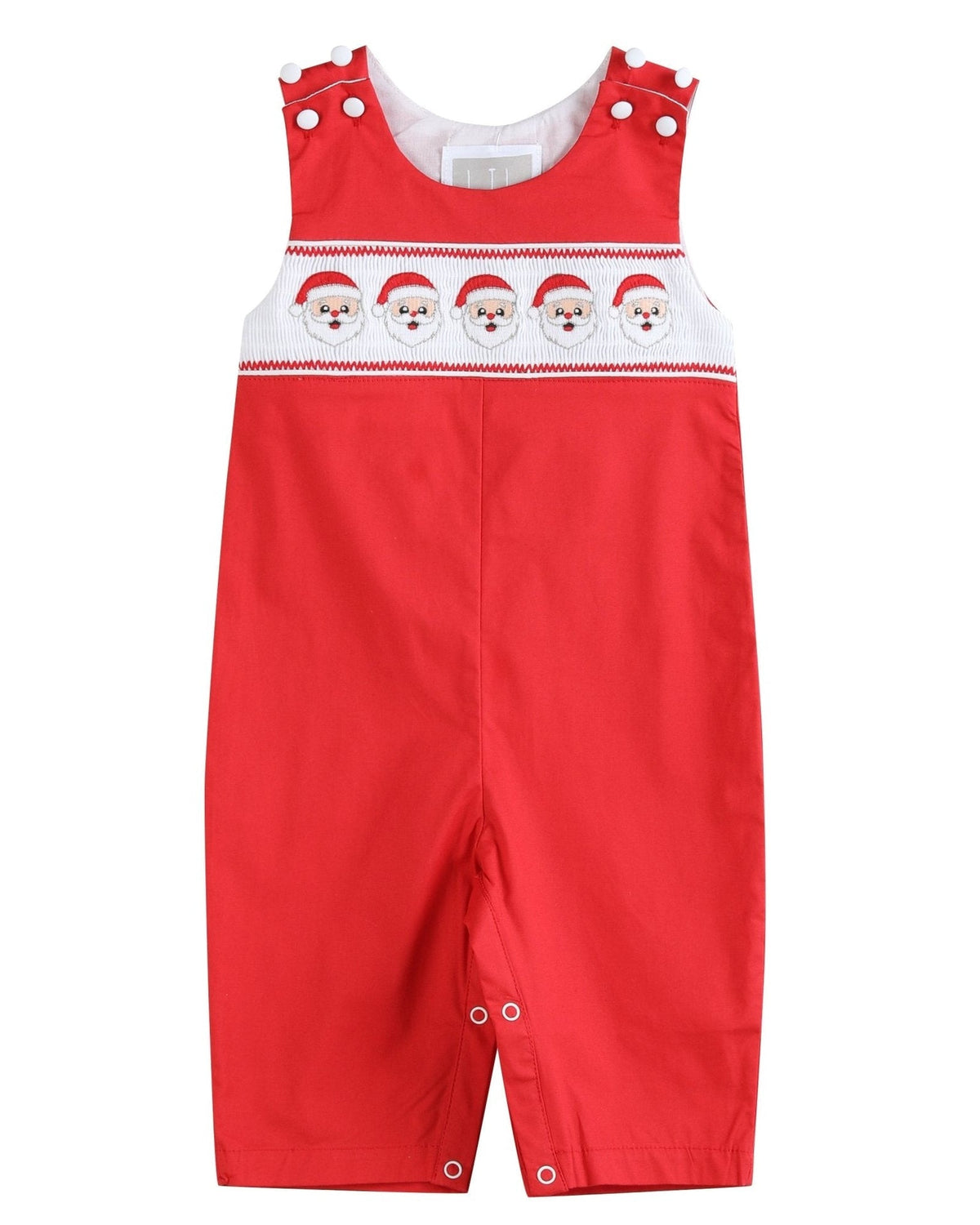 Red Santa Smocked Longall