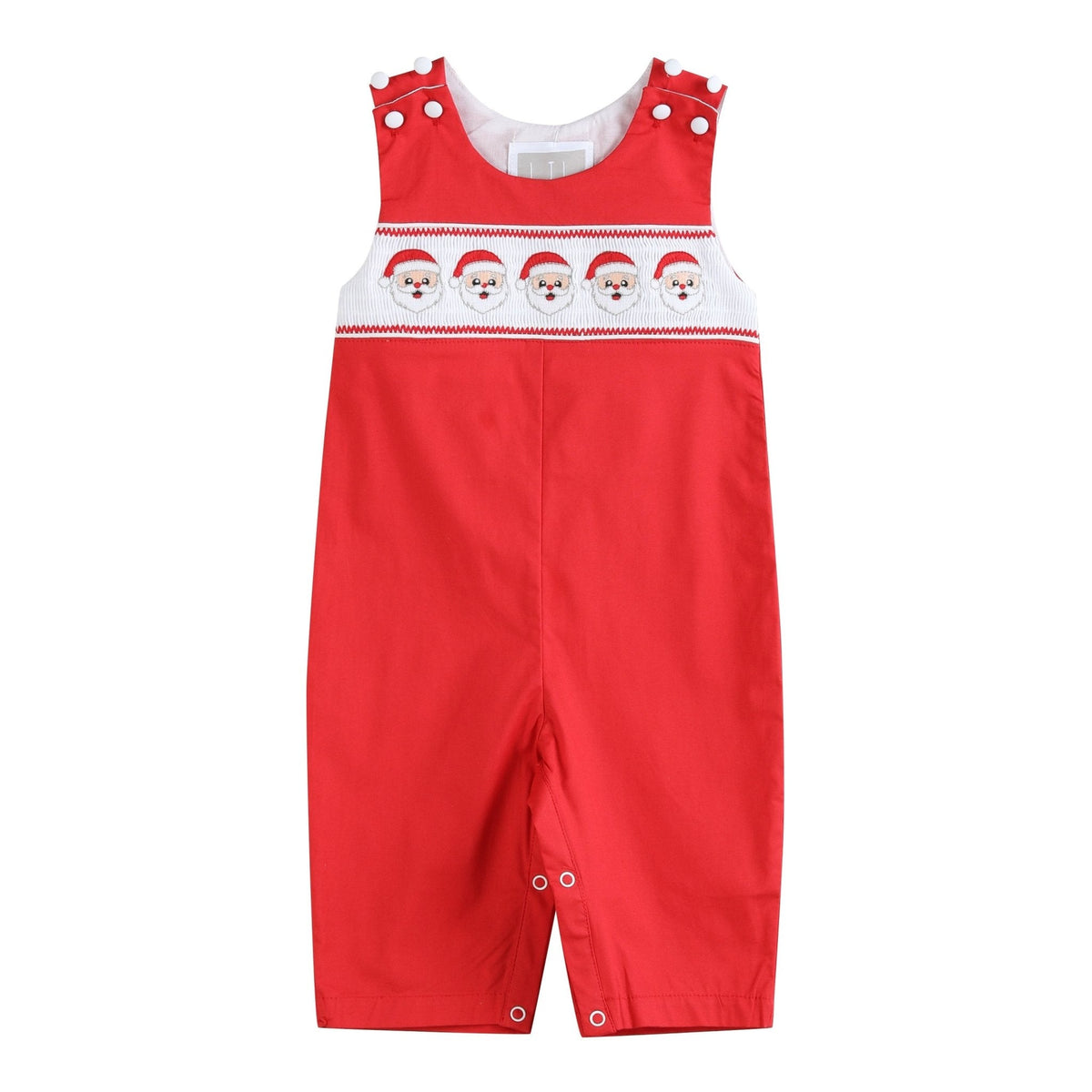 Red Santa Smocked Longall