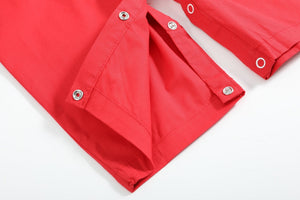 Red Santa Smocked Longall