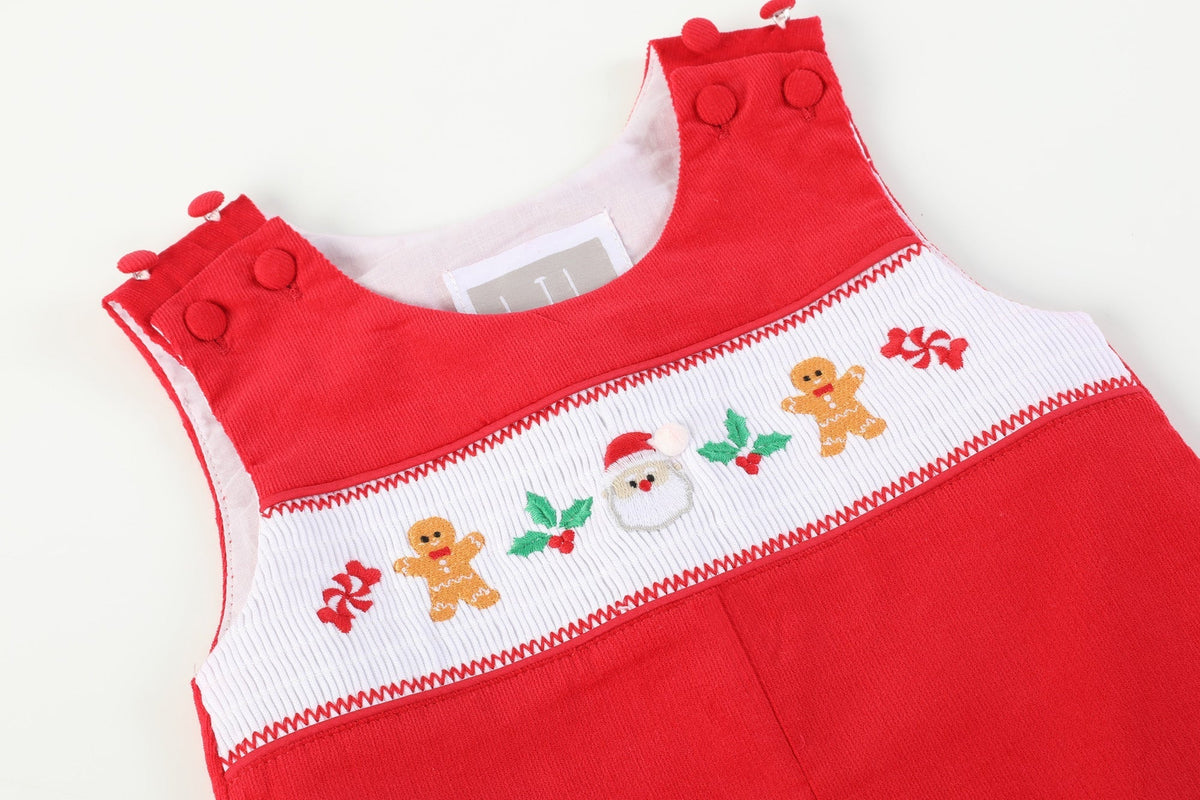 Red Velvet Christmas Smocked Longall
