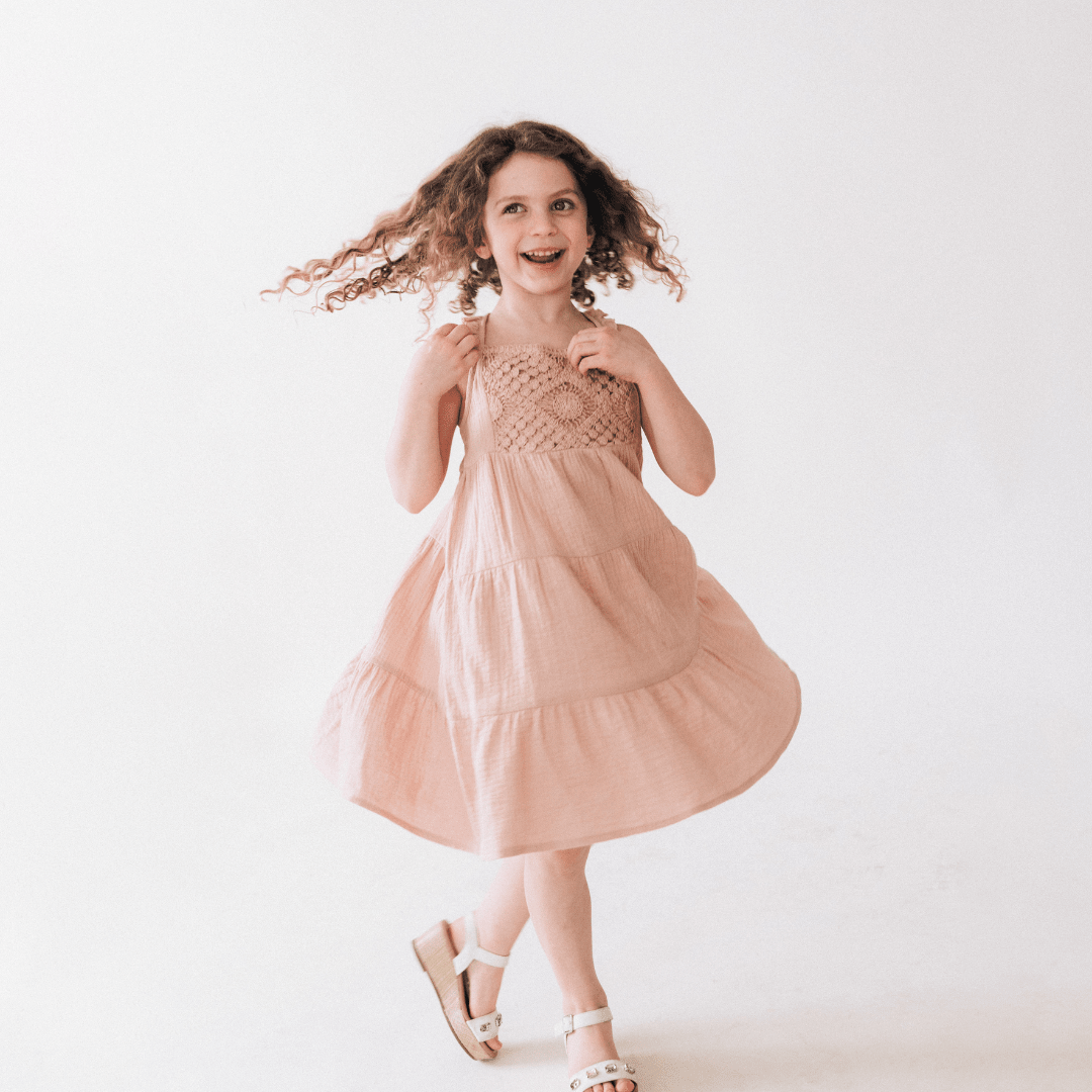 Dusty Rose Crochet Mommy & Me Dress - Child