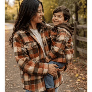 Brown & Rust Plaid Flannel - Infant
