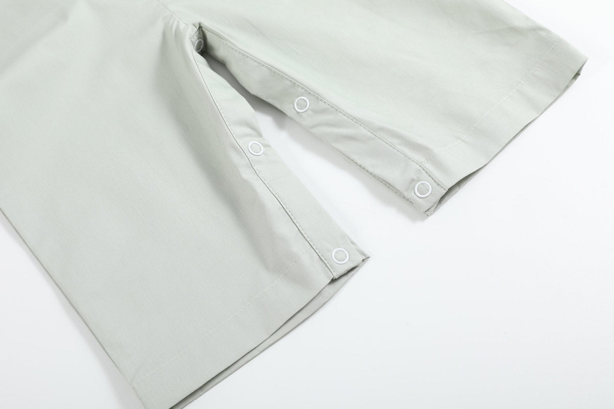 Sage Green Construction Smocked Longall