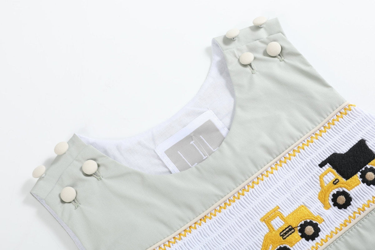 Sage Green Construction Smocked Longall