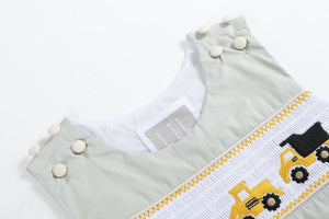 Sage Green Construction Smocked Longall