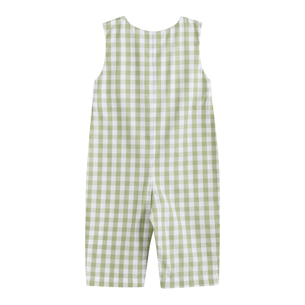 Sage Green Gingham Pumpkin Smocked Longall