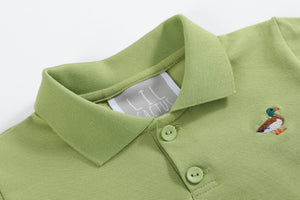 Sage Green Mallard Polo Shirt
