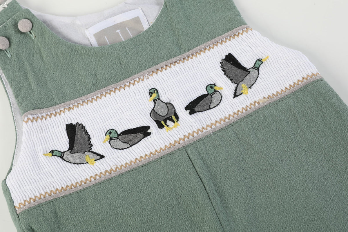 Sage Green Mallard Smocked Longall