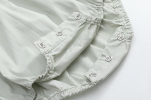 Sage Green Pumpkin Smocked Ruffle Bubble Romper
