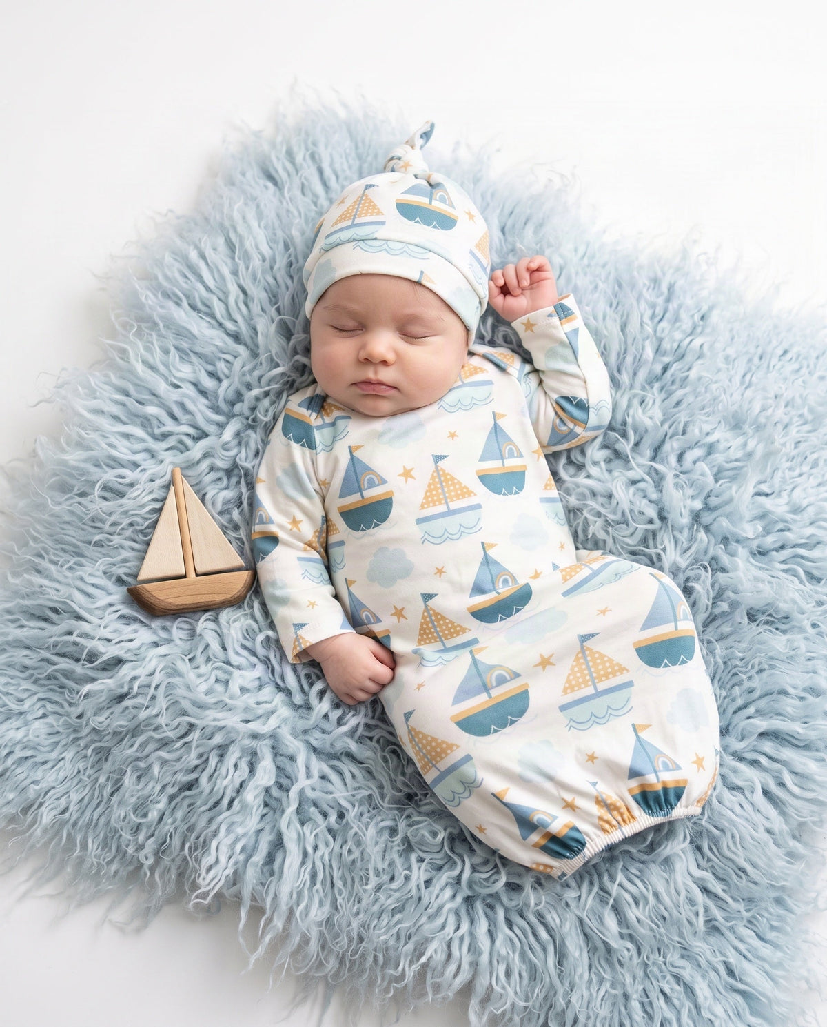 Sail Boat Baby Gown