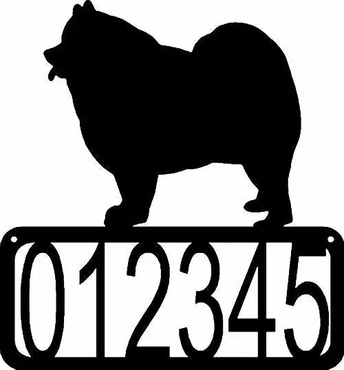 Samoyed Dog House Address Sign