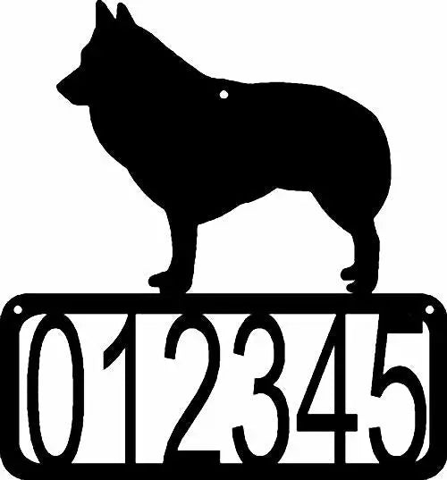 Schipperke Dog House Address Sign