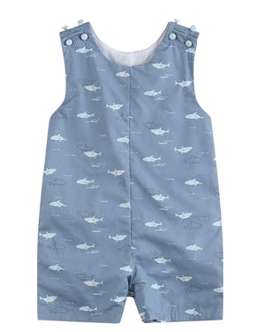 Shark Print Shortalls
