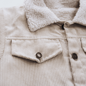 Sherpa Collar Bone Corduroy Jacket-Child