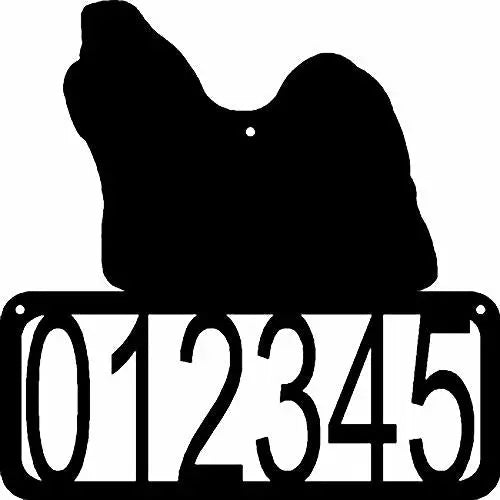 Shih Tzu Dog House Address Sign