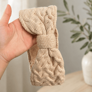 Matching Mommy & Me Ear Warmer Headbands- Beige
