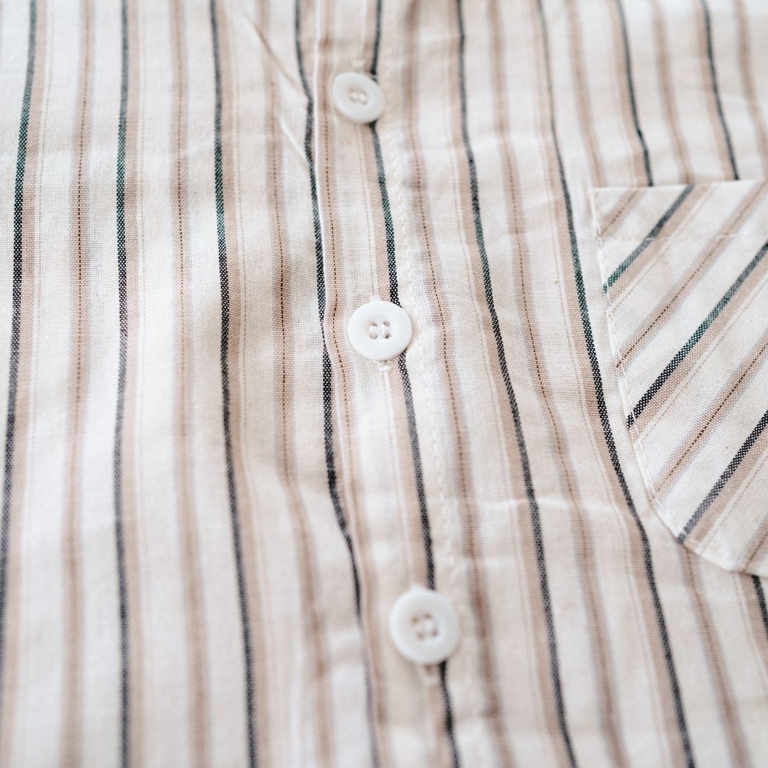 Gray Striped Button-Up - Child