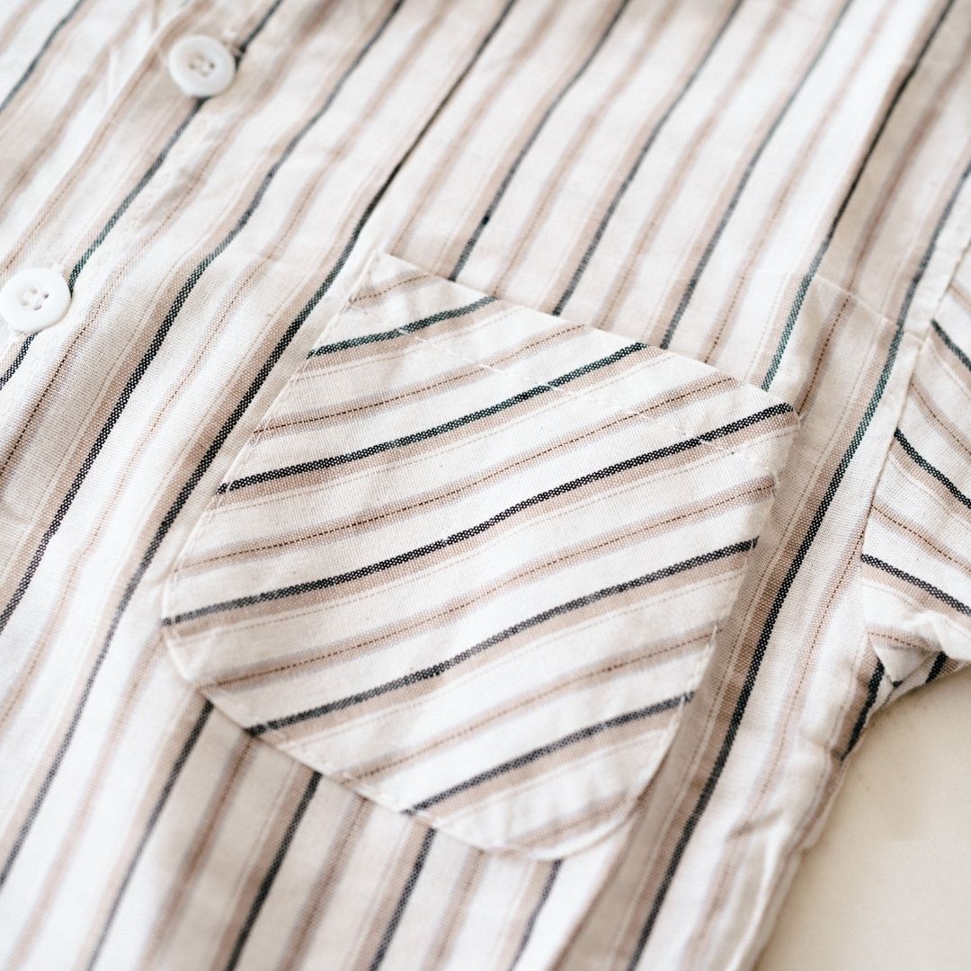 Gray Striped Button-Up - Child