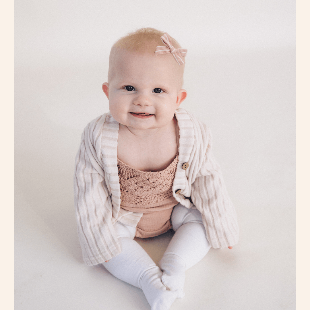 Dusty Rose Crochet Onesie - Infant