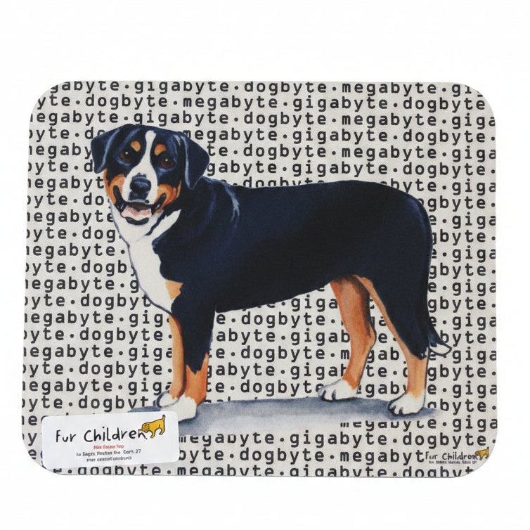 Fur Children Megabyte, Gigabyte, Dog Byte Mouse Pad - Greater Swiss Moutain Dog