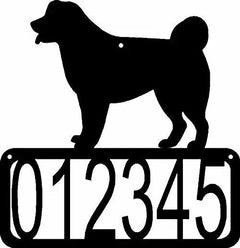 Tibetan Mastiff Dog House Address Sign