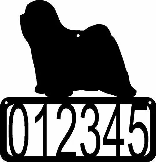 Tibetan Terrier Dog House Address Sign