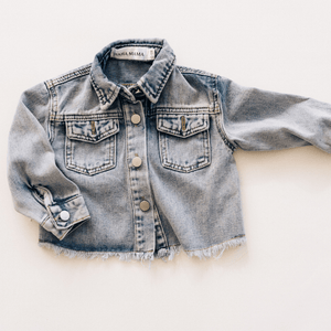 Raw Hem Denim Jean Jacket - Child