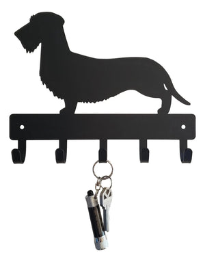 Dachshund (Wirehaired) Dog Key Rack/ Leash Hanger